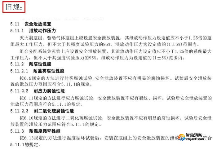 更改了安全泄放裝置泄放動(dòng)作壓力要求、安全泄放裝置動(dòng)作試 驗(yàn)方法